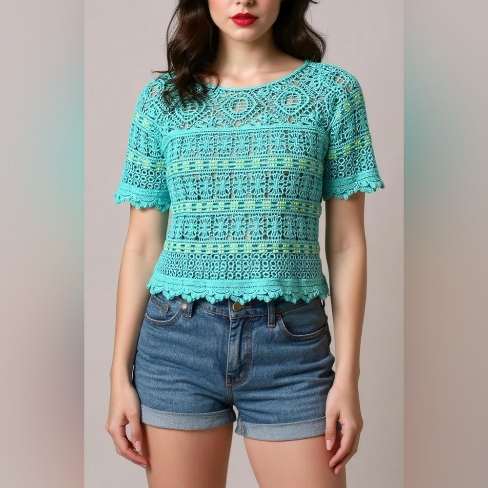 Janet Paris crochet top
